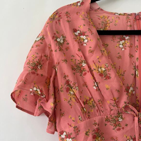 Reformation  Mya Mini Dress Floral Print Ruffled Multicolor Size 10 NWT - Picture 5 of 10